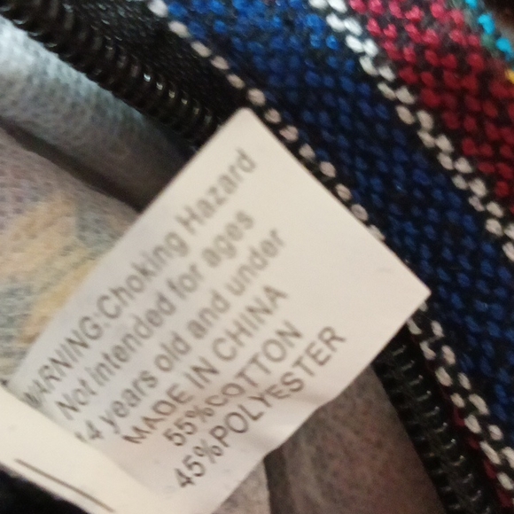 Multi color 3 zippered front section crossbody shoulder bag - Picture 17 of 17